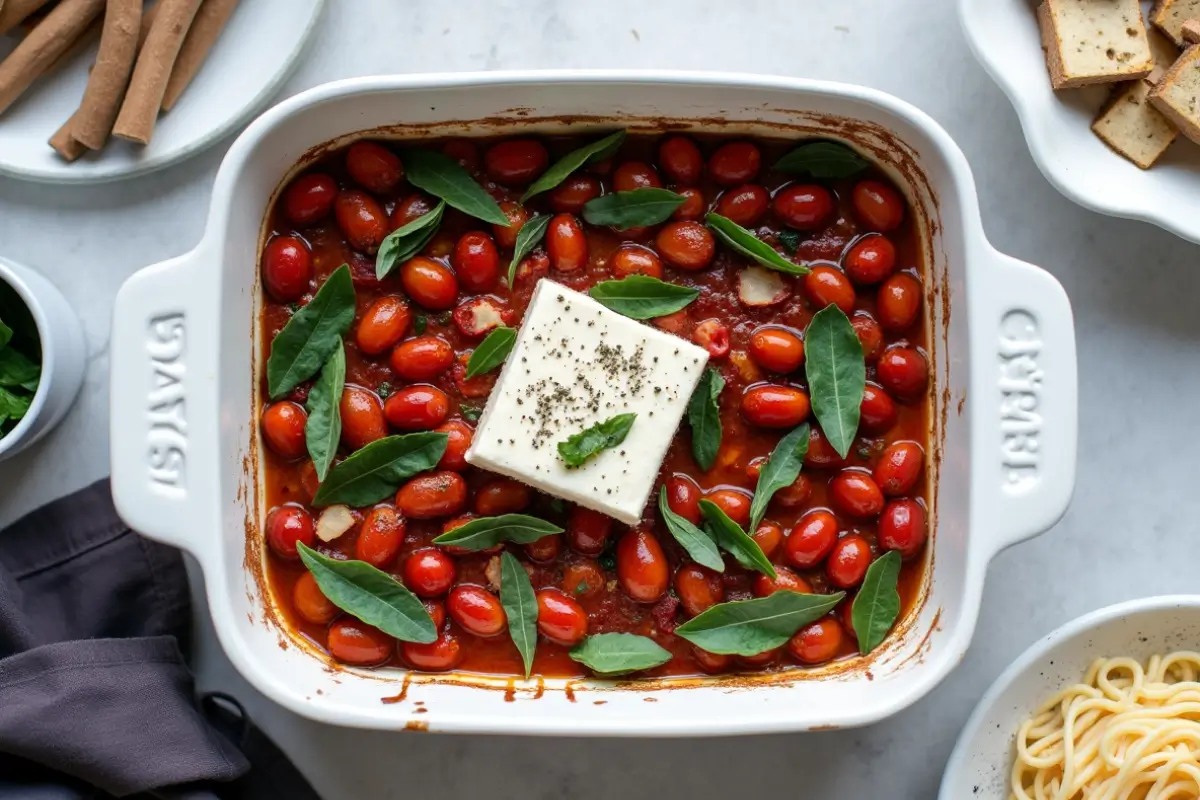 Baked feta pasta